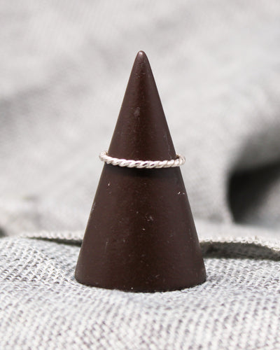 Twisted Dainty Stacking Ring