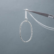 Hammered Oval Necklace