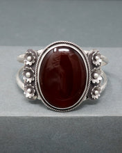 Load image into Gallery viewer, Carnelian Floral Cuff