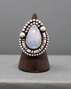 Moonstone Pear Ring size 8