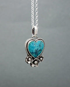 Shattuckite Heart Necklace