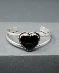 Onyx Heart Split Cuff
