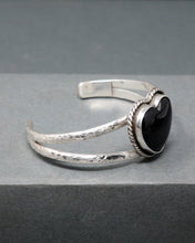 Load image into Gallery viewer, Onyx Heart Split Cuff