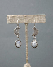 Load image into Gallery viewer, Moonstone Moon Phase Earrings