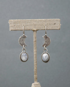 Moonstone Moon Phase Earrings