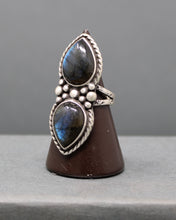 Load image into Gallery viewer, Double Labradorite Ring size 7.25