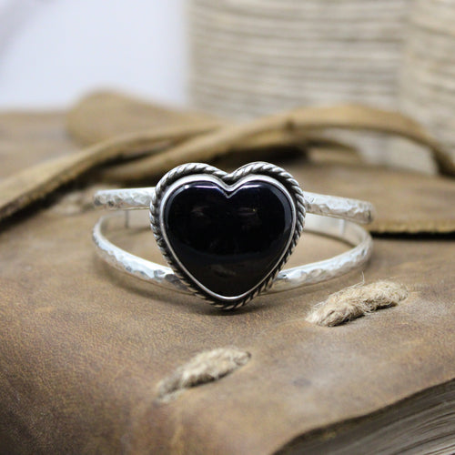 Onyx Heart Split Cuff