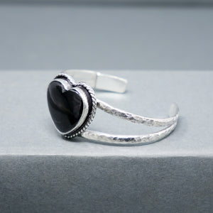 Onyx Heart Split Cuff