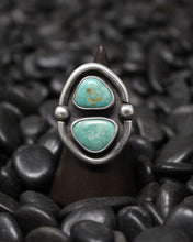 Load image into Gallery viewer, Double Turquoise Ring size 7