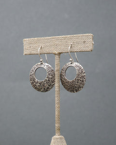 Textured Circle Cutout Earrings