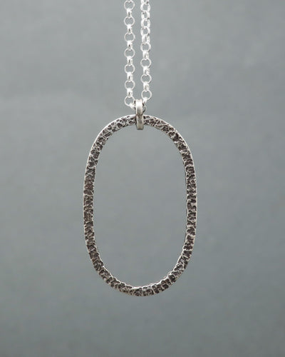 Textured Oval Necklace