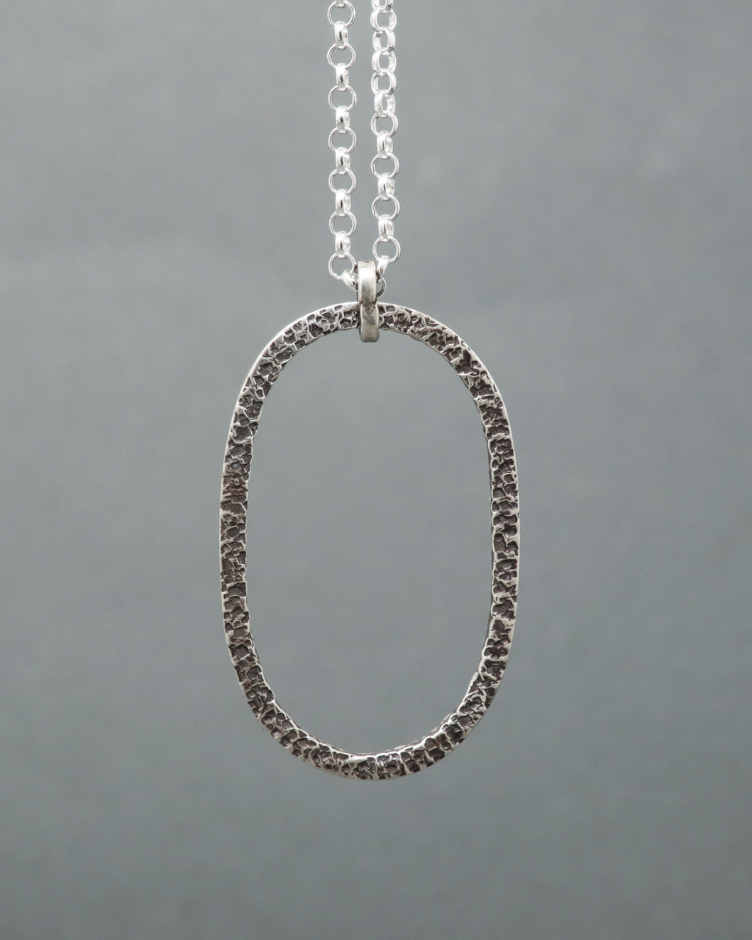 Textured Oval Necklace