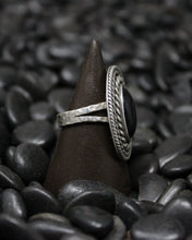Load image into Gallery viewer, Oval Wrapped Onyx Ring size 8.25