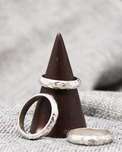 Rounded Hammered Ring