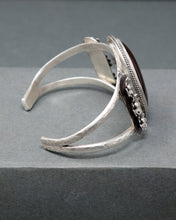 Load image into Gallery viewer, Carnelian Floral Cuff