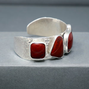 Five Red Jasper Cuff