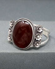 Load image into Gallery viewer, Carnelian Floral Cuff