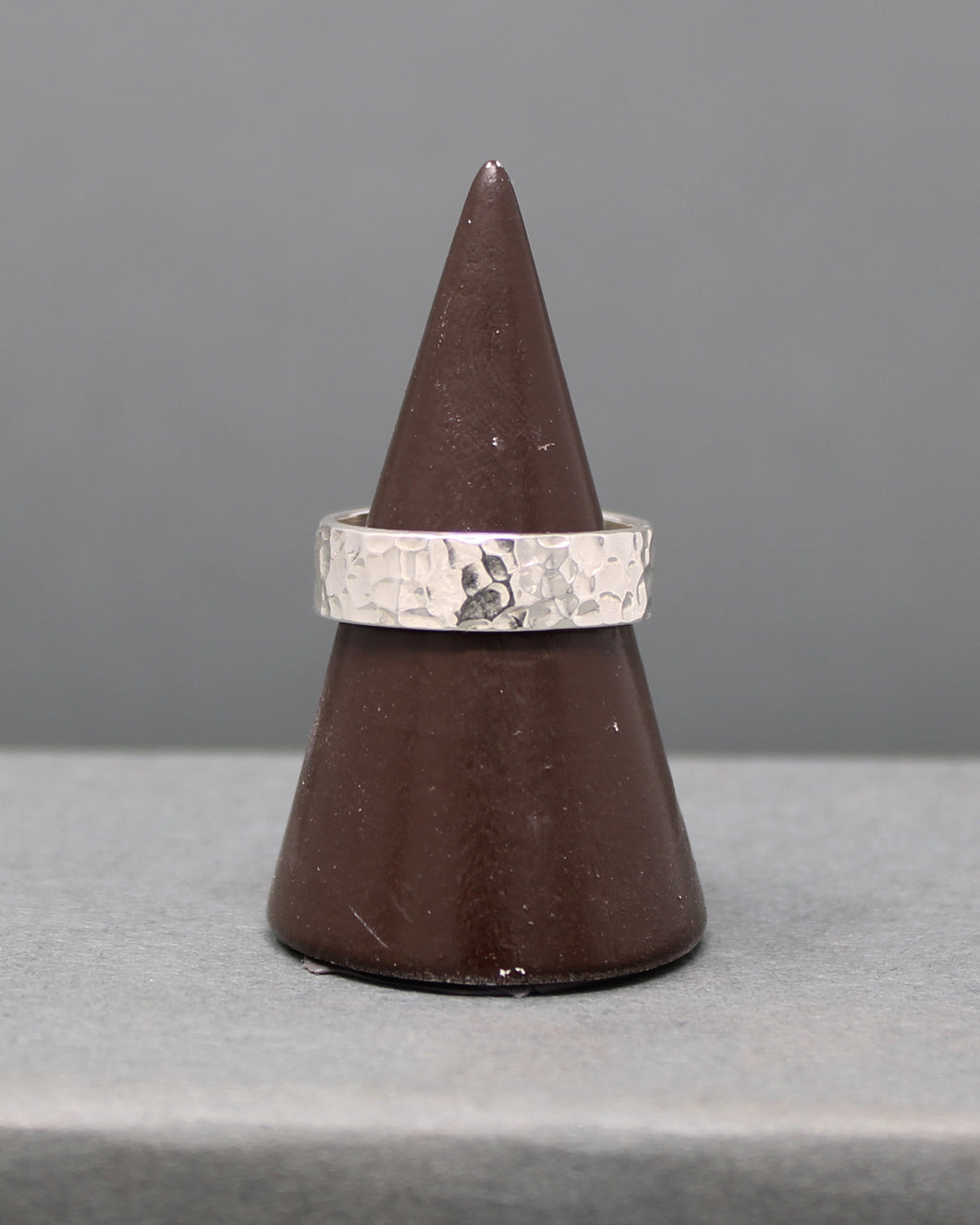 Flat Hammered Ring Band