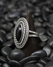 Load image into Gallery viewer, Oval Wrapped Onyx Ring size 8.25