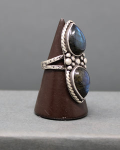 Double Labradorite Ring size 7.25