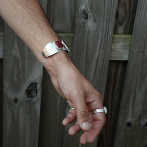 Five Red Jasper Cuff