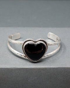 Onyx Heart Split Cuff