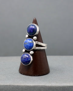 Triple Lapis Lazuli Ring size 8
