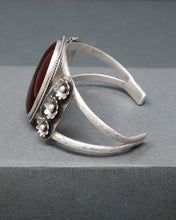 Load image into Gallery viewer, Carnelian Floral Cuff