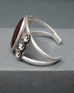 Carnelian Floral Cuff
