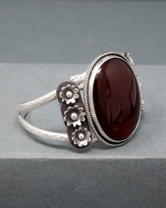 Carnelian Floral Cuff