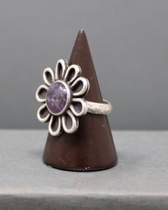 Amethyst Flower Ring size 9