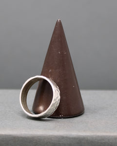 Flat Hammered Ring Band