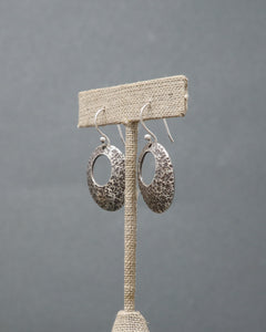 Textured Circle Cutout Earrings