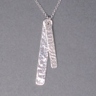 Double Hammered Post Necklace