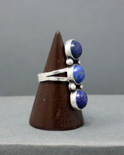 Load image into Gallery viewer, Triple Lapis Lazuli Ring size 8