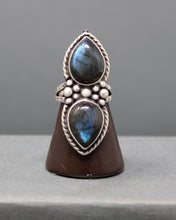 Load image into Gallery viewer, Double Labradorite Ring size 7.25