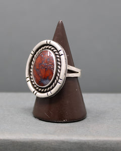 Red Moss Agate Ring size 9.5