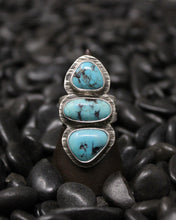 Load image into Gallery viewer, Triple Turquoise Ring Size 6.5