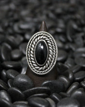 Load image into Gallery viewer, Oval Wrapped Onyx Ring size 8.25