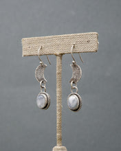 Load image into Gallery viewer, Moonstone Moon Phase Earrings