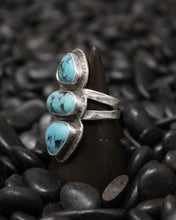 Load image into Gallery viewer, Triple Turquoise Ring Size 6.5