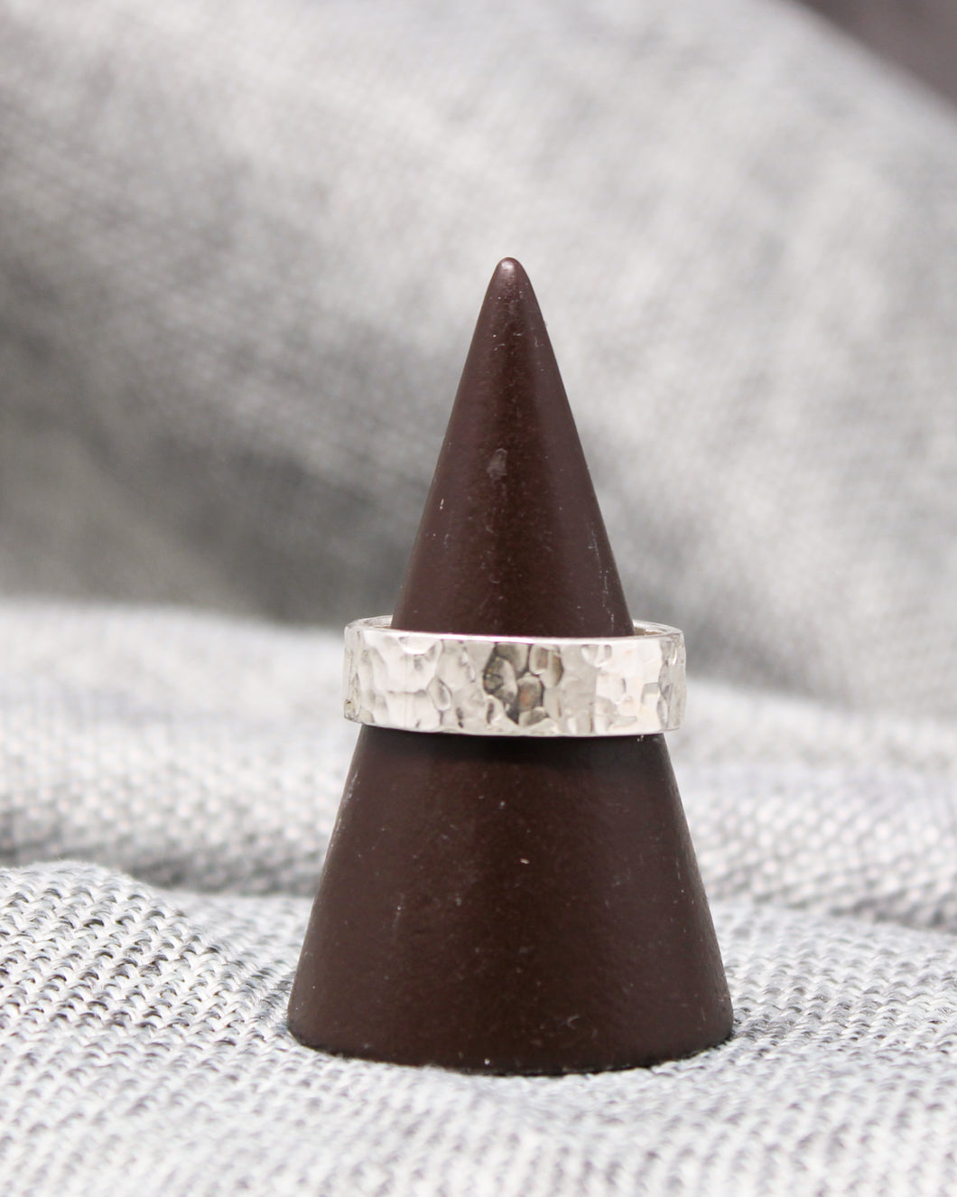 Flat Hammered Ring Band