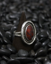 Load image into Gallery viewer, Red Moss Agate Ring size 9.5