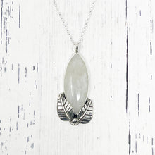 Load image into Gallery viewer, Moonstone Leaf Necklace
