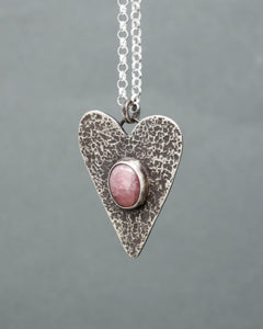 Rose Quartz Heart Necklace