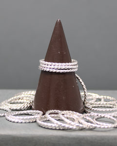 Twisted Dainty Stacking Ring
