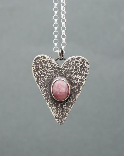 Rose Quartz Heart Necklace
