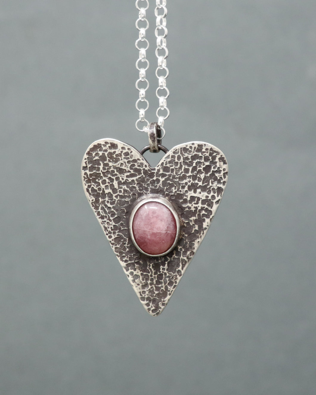 Rose Quartz Heart Necklace