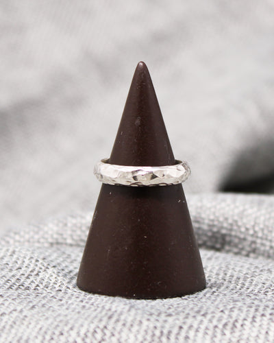 Rounded Hammered Ring