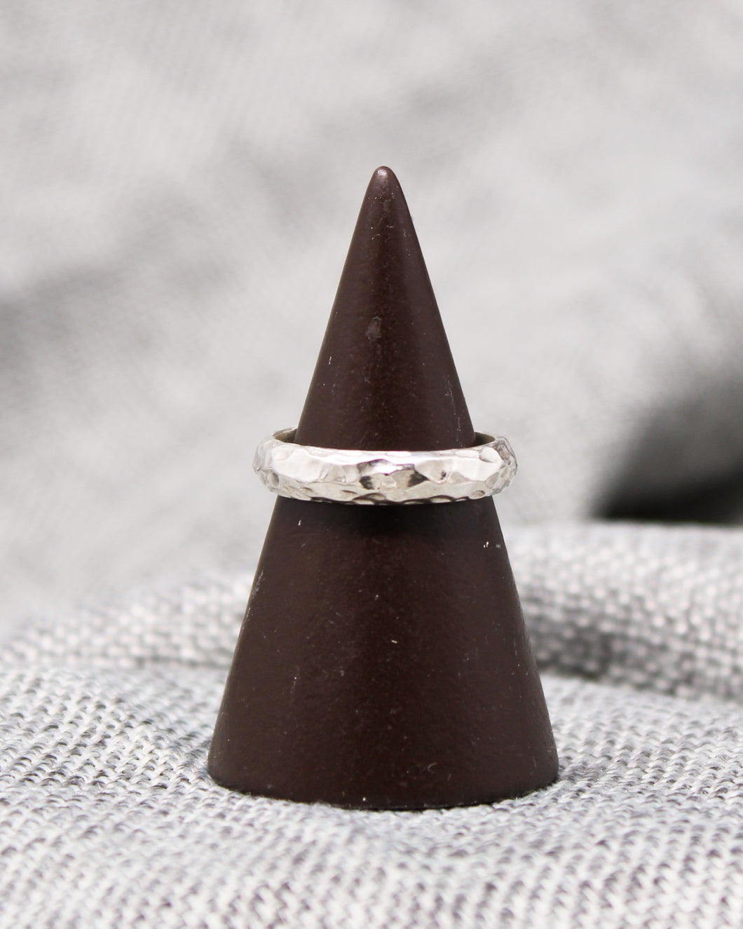 Rounded Hammered Ring